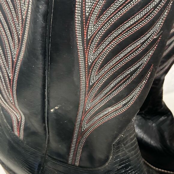 FRYE Black Western Cowboy Boots – Made in USA – Size 11D - Picture 3 of 10